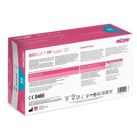 Nepudrované nitrilové jednorázové rukavice biosoft pf typ 30 - 100 ks