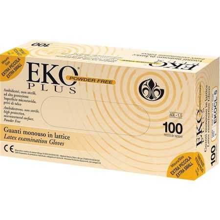 Jednorázové nepudrované latexové rukavice DOC EKO PLUS POWDER FREE - 100 ks.