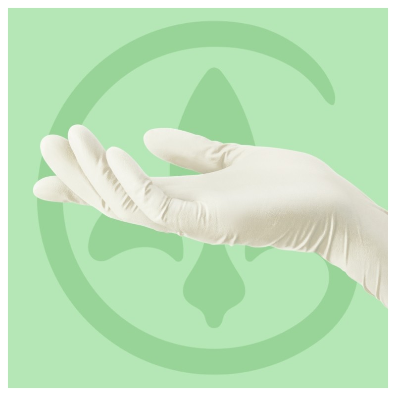 Guantes desechables látex sin polvo clorado doccl seda - 100 uds.