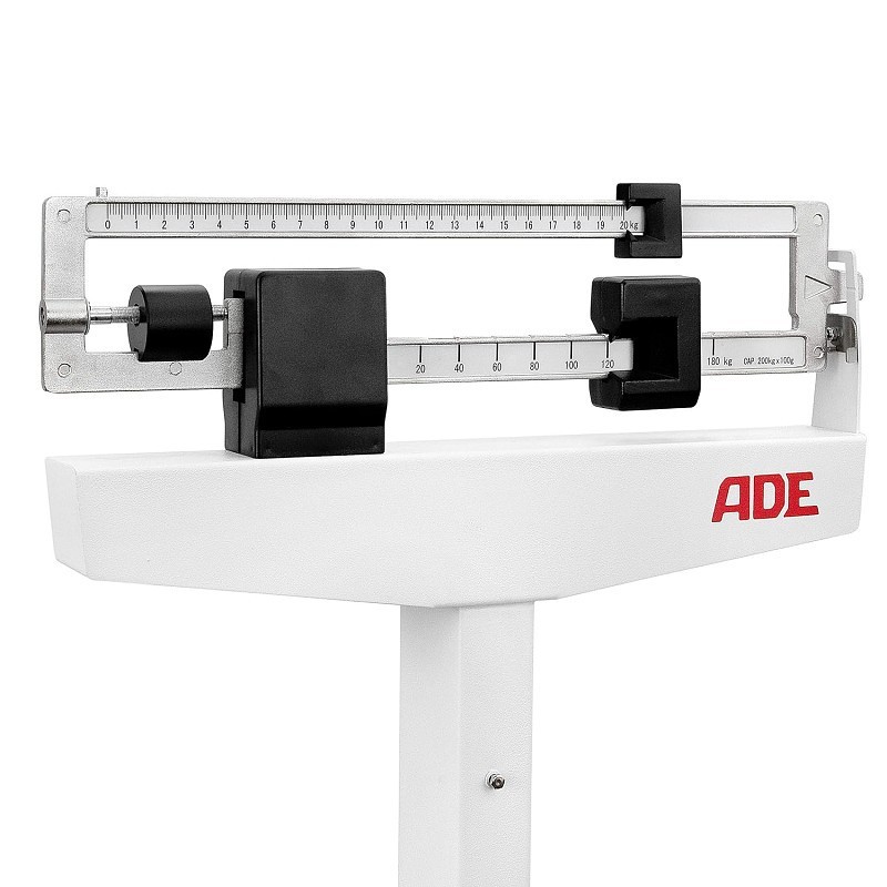 Professional mechanical column slider bathroom scale with integrated telescopic altimeter