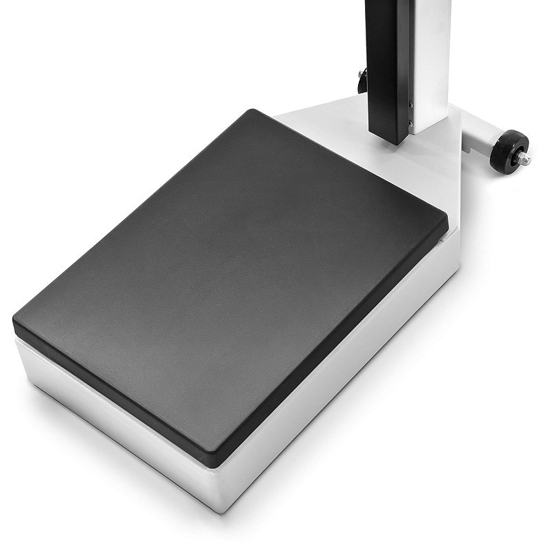 Professional mechanical column slider bathroom scale with integrated telescopic altimeter