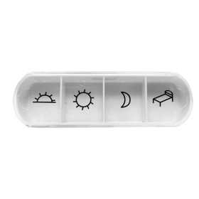 Krabička na denní pilulky - bílá/průhledná - sáček