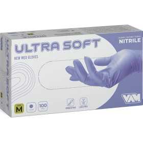 Guanti monouso nitrile senza polvere viola VAM Ultra Soft - 100 pz.