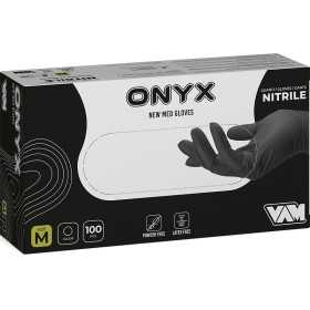 Jednorázové nitrilové rukavice bez pudrové černé VAM ONYX - 100 ks.
