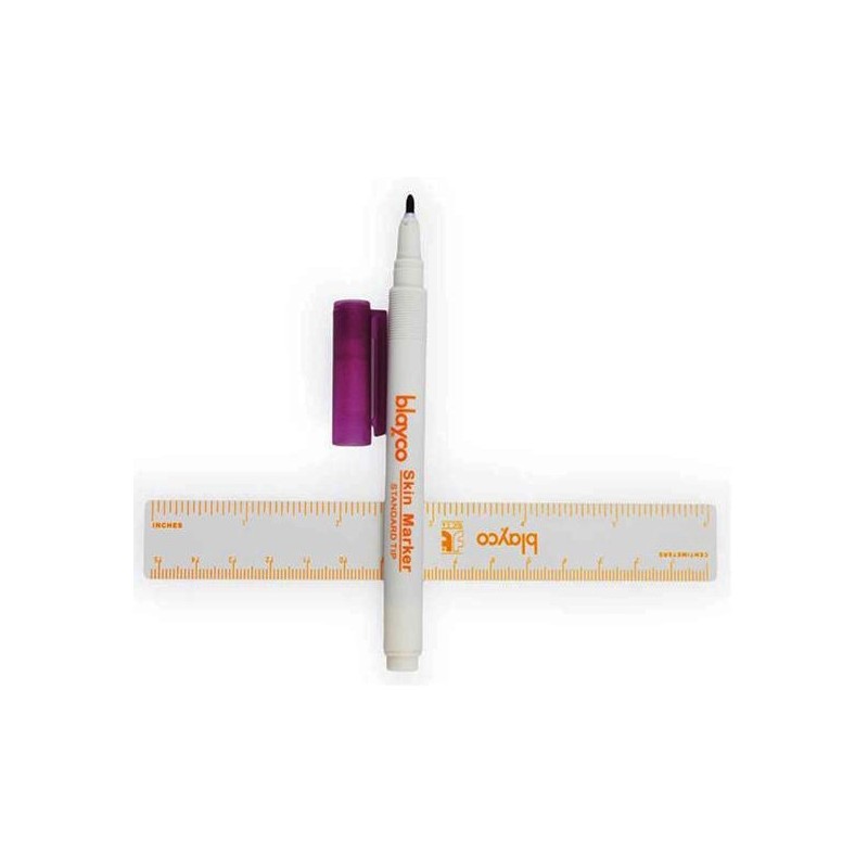 Sterylny marker dermograficzny na sale operacyjne z plastikową linijką o długości 15 cm
