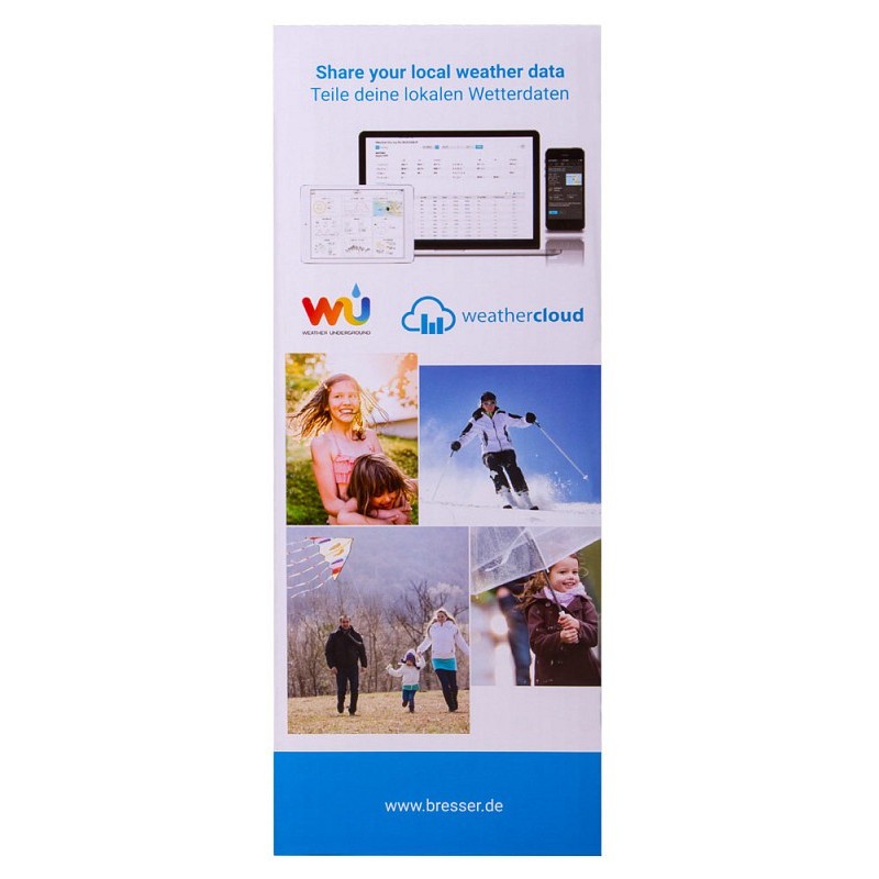 Bresser wi-fi colour weather station with professional 5-in-1 sensor, black