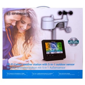 Bresser wi-fi kleurenweerstation met professionele 5-in-1 sensor, zwart