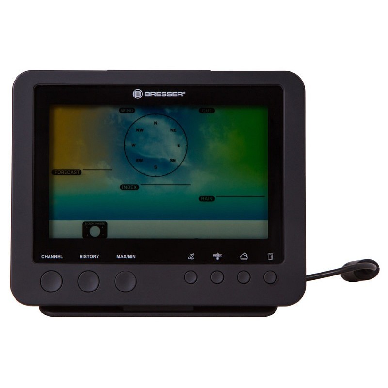 Bresser wi-fi kleurenweerstation met professionele 5-in-1 sensor, zwart