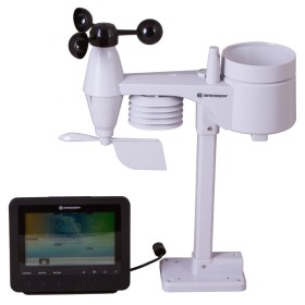 Stazione meteo a colori bresser wi-fi con sensore professionale 5 in 1, nera