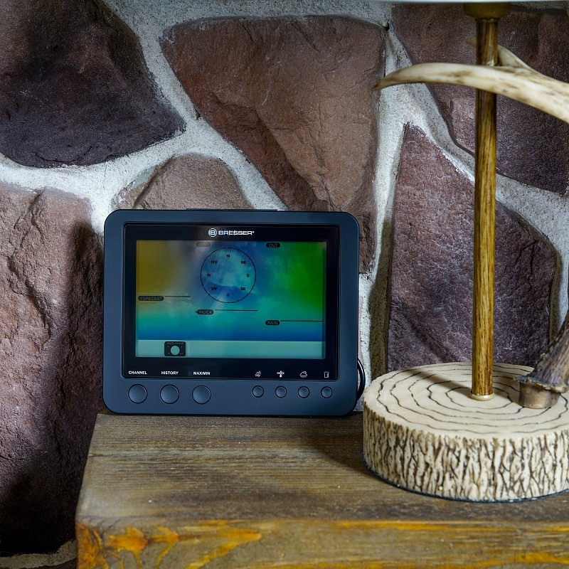 Bresser wi-fi colour weather station with professional 5-in-1 sensor, black