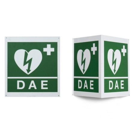 Wandschild für bifazialen defibrillator