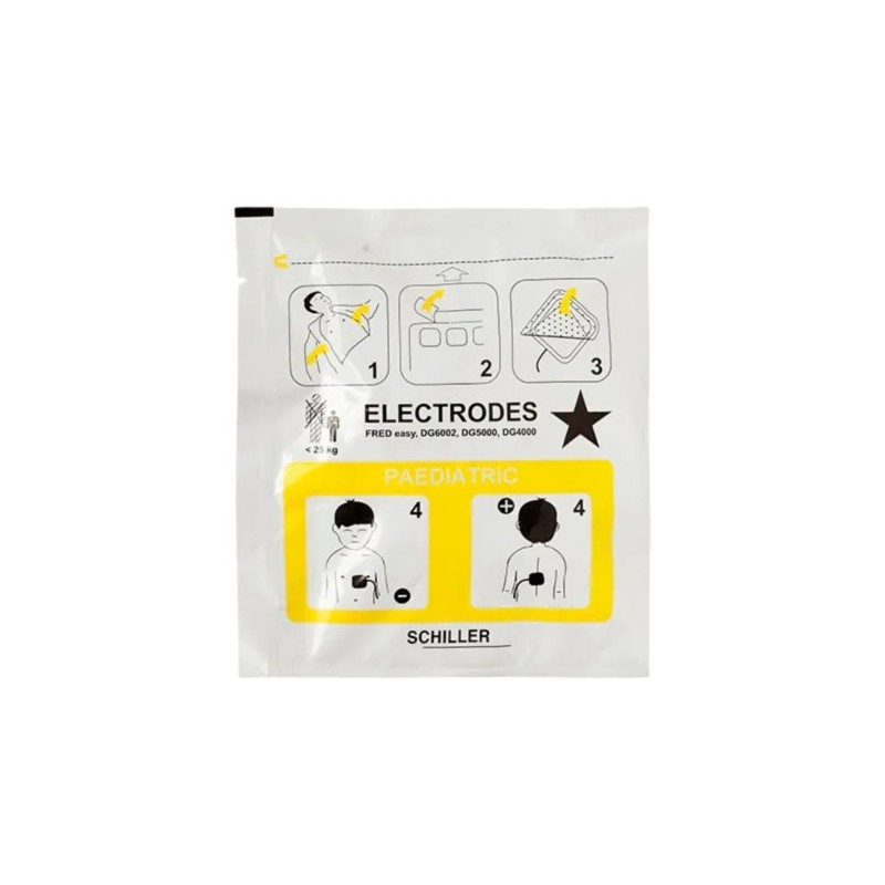 Par de electrodos pediátricos fred easy pads de schiller