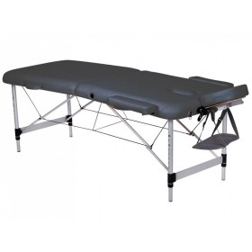 2-section aluminum massage table - black