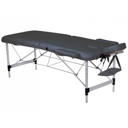 2-section aluminum massage table - black
