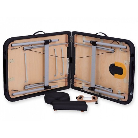 2-teilige aluminium-massageliege - schwarz