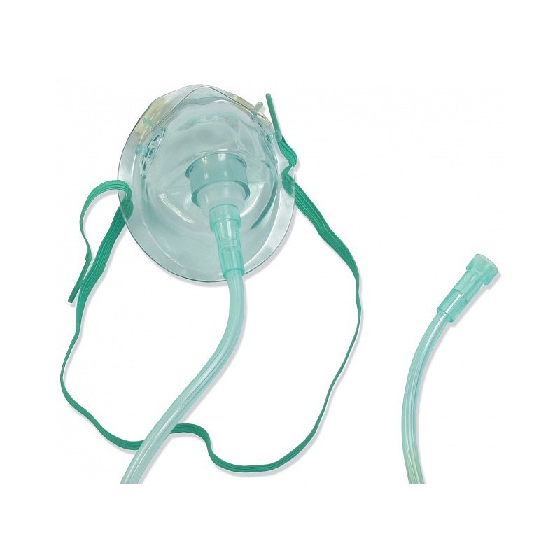 Medium concentration pediatric oxygen mask with 2.1 m tube os/100p