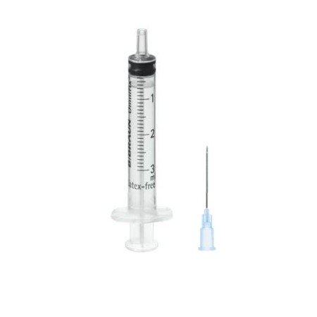 B.braun omnifix 3 ml central luer spruta - needle 23gx30mm - 100 st.
