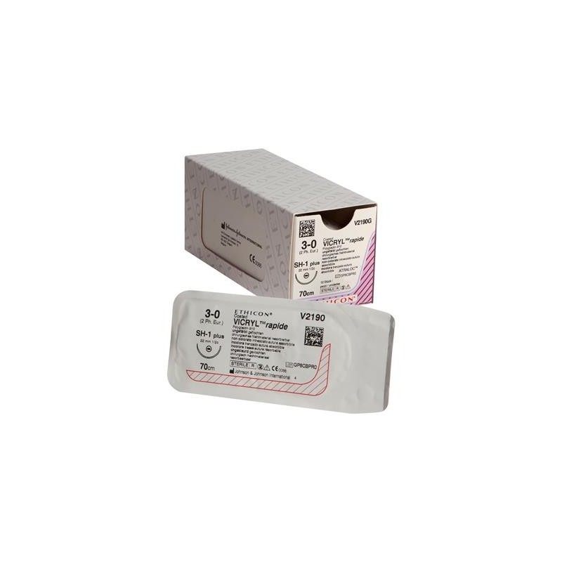 Ethicon vicryl rapid v2190g vstřebatelný steh do 42 dnů - jehla 3/0 22 mm