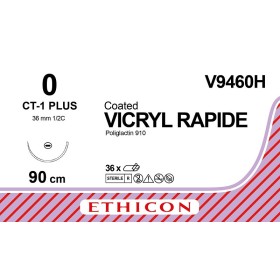 Ethicon vicryl rapide v9460h absorbable suture - 0/0 needle 36mm