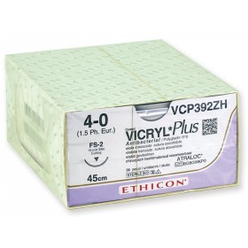 Resorbierbares nahtmaterial in 56-70 tagen ethicon vicryl plus vcp392zh - 4/0 nadel 19 mm