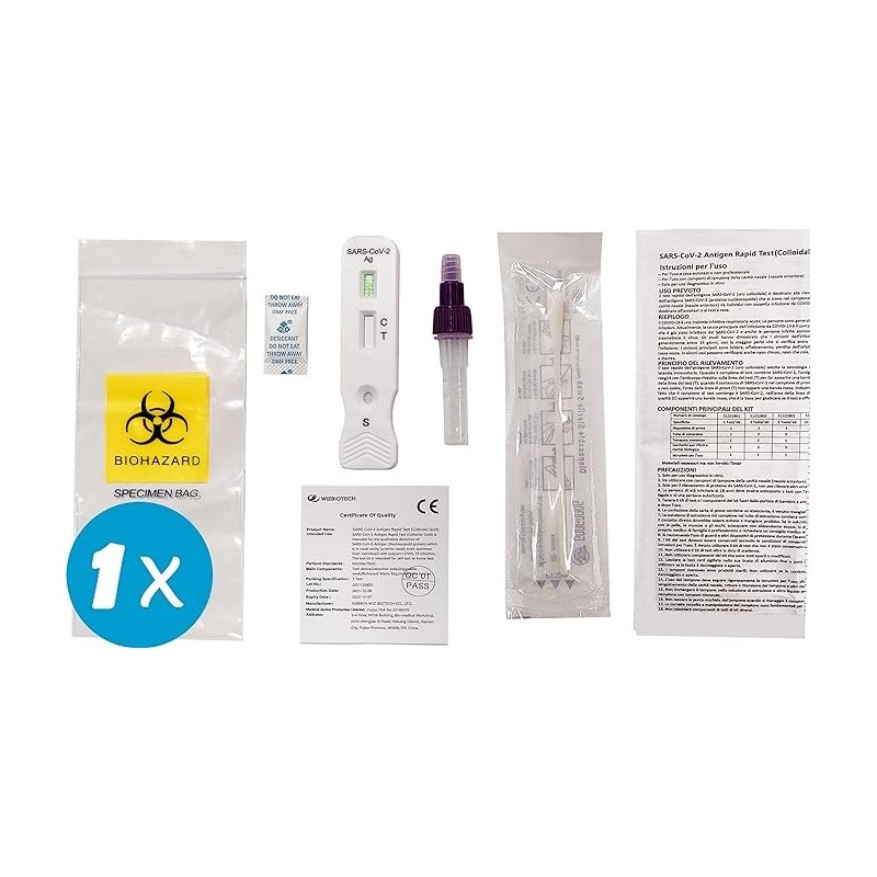 Wizbiotech covid 19 rapid swab test for home use