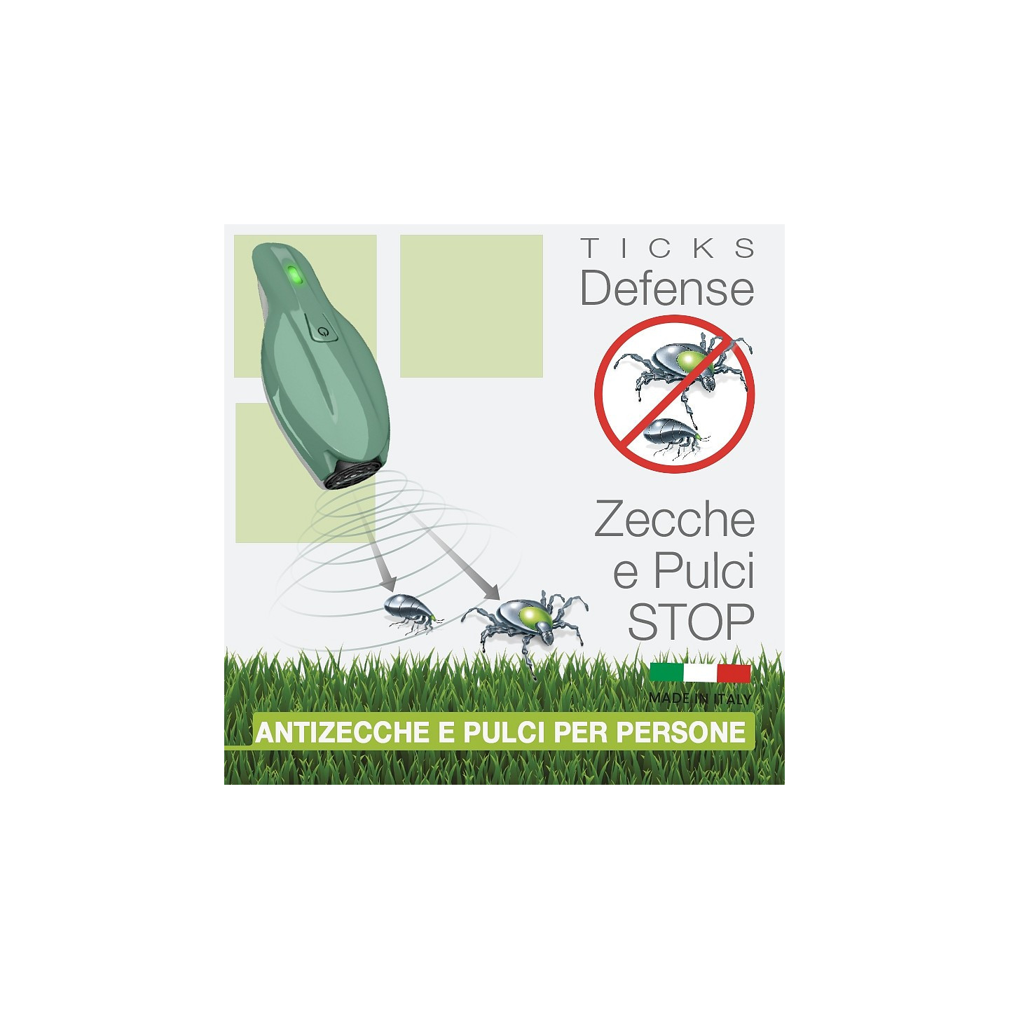 Antizecche e Pulci Ultrasuoni per persone TICKS DEFENSE