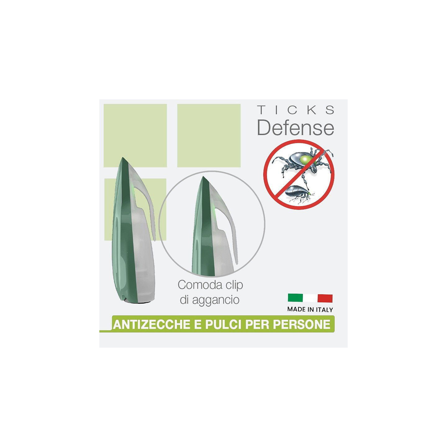 Antizecche e Pulci Ultrasuoni per persone TICKS DEFENSE