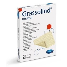Grassolind baumwollverband mit fettiger salbe 5 x 5 cm - 10 stk.