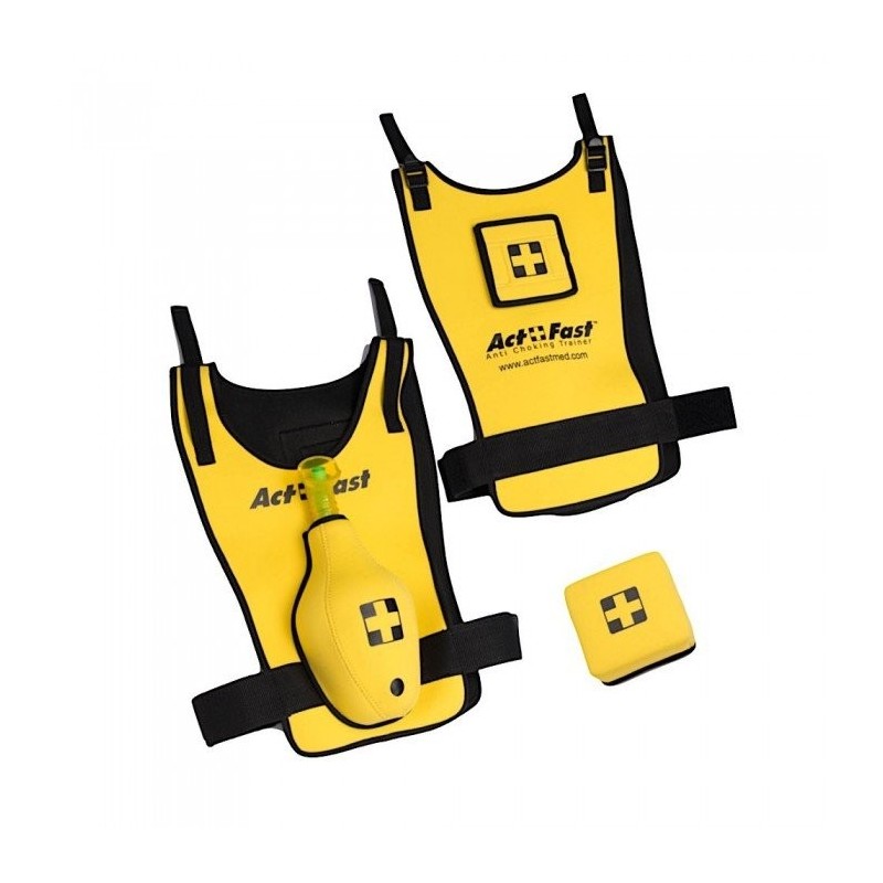 Act+fast anti choking trainer yellow pediatric heimlich maneuver training vest