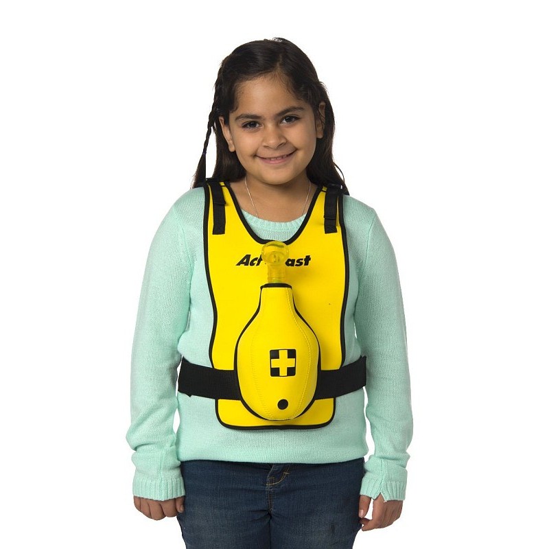 Act+fast anti choking trainer yellow pediatrico giubbino per addestramento alla manovra di heimlich