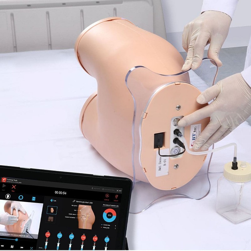 Intramusculaire injectiesimulator met feedback en tablet inbegrepen