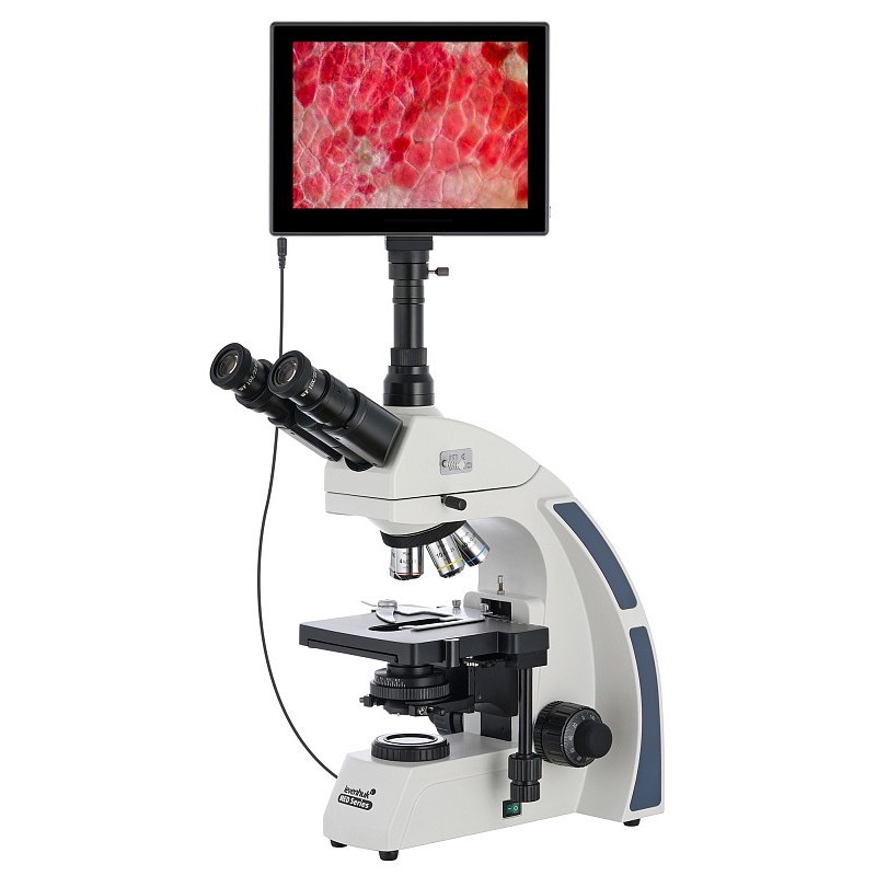 Microscopio trinocular digital levenhuk med d40t lcd
