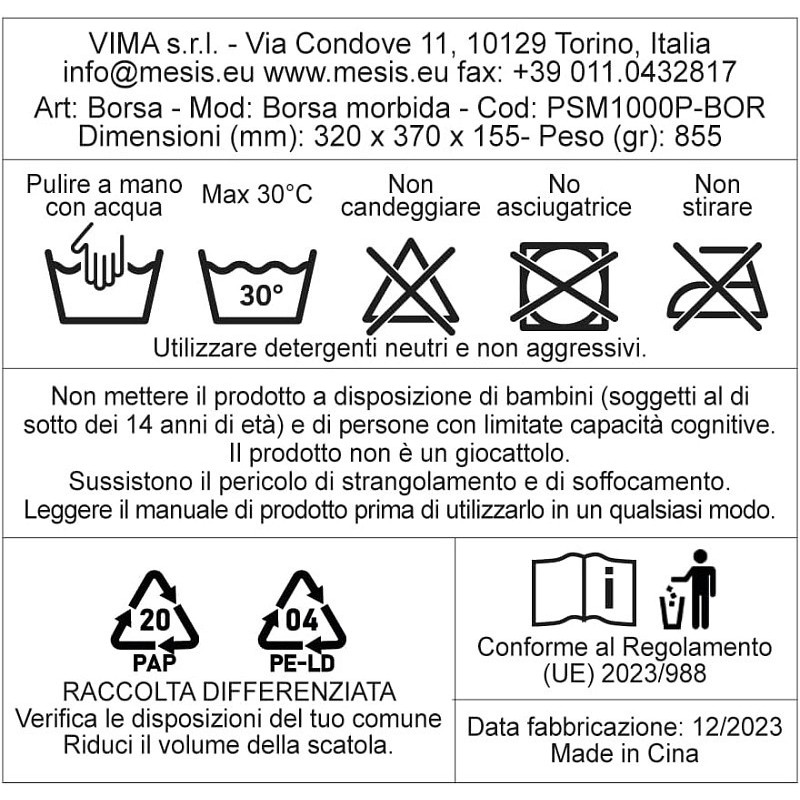 Sac de pressothérapie mesis noir