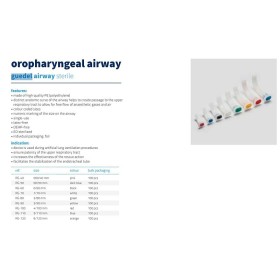 Sterylne kaniule guedel mis. 000 - 40 mm - bardzo mały - opakowanie 1 szt.