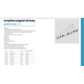 Steril guedel kanül mis. 0 - 60 mm - gyerekek (fekete) - csomag 1 db.