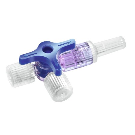 Rubinetto a 3 vie b.braun discofix - blu - 50 pz.
