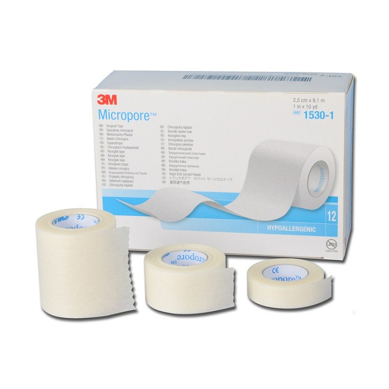 Micropore 3m 1530-0 - h 12,5 mm x 9,14 m - 24 rolí