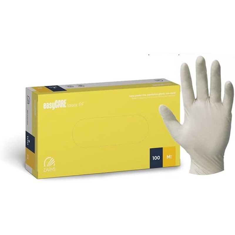 Easycare latex pf poedervrije latex wegwerphandschoenen - 100 stuks