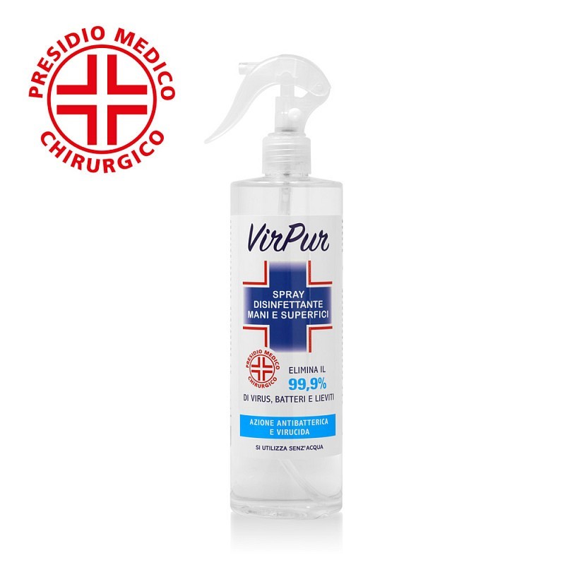 Virpur hand & surface sanitizing spray 500 ml instant action no rinsing