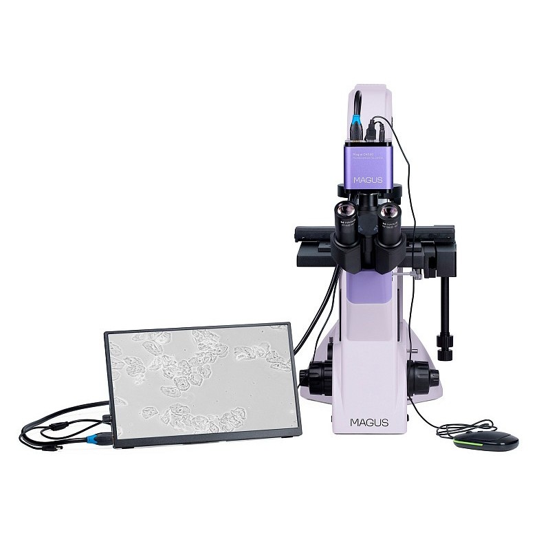 Magus bio vd350 microscope biologique inversé numérique lcd