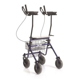 Faltbarer rollator aus lackiertem stahl - 4 räder mit antibrachialstütze - era