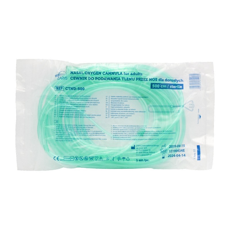 Tubo ossigeno 5 mt con raccordi e cannula nasale retronucale