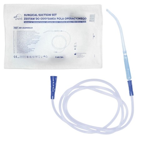 Yankauer suction set for surgical field ch24 210 cm with suction control