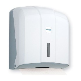 Dispenser voor c-gevouwen en v-gevouwen handdoeken