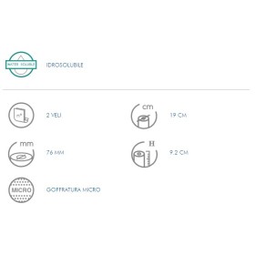 Tecnocell tekno 200 2-laags toiletpapier met reliëf 9,1 cm x 144 m - 12 rollen