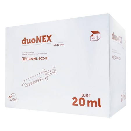 Siringa senza ago 20 ml duonex con cono luer eccentrico - 50 pz