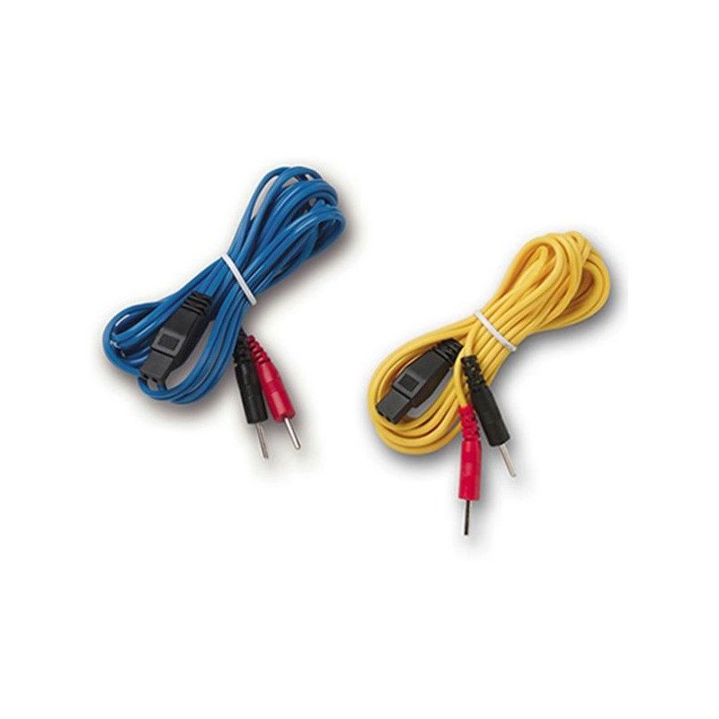Blue and yellow cables, 2mm male connection - replacement for 28355/70/76-78/80/82 - pack 2 pcs.