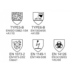 Základní izolační overal - typ 5B-6B - L - jednorázový