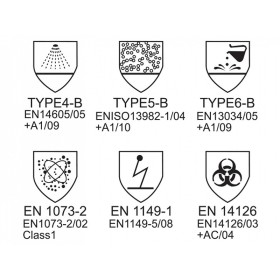 Gesealde geïsoleerde overall - type 4b-5b-6b - xl - wegwerp