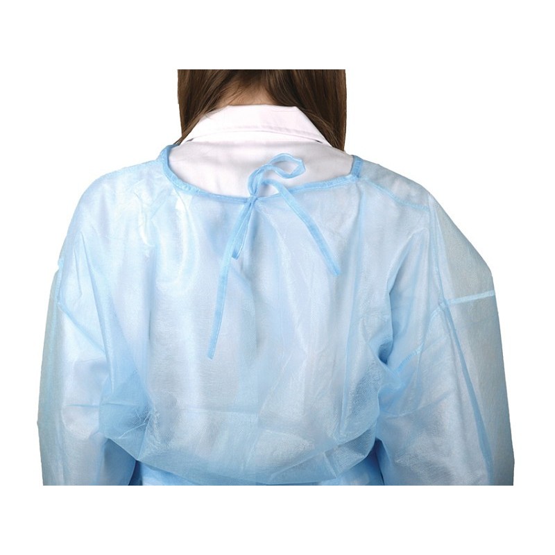 Blouse jetable 25g/m2 115x137 cm - taille m - non stérile - paquet 100 pièces